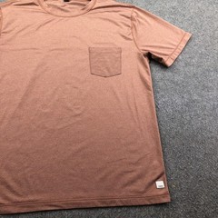 Vuori Shirt Mens Large Brown Solid Short Sleeve Pocket Tee Lightweight