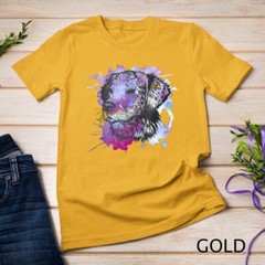 Golden Retriever Vintage Watercolor Dog Portrait Women Mom Unisex T-shirt
