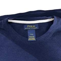 Polo Ralph Lauren Waffle Knit Thermal Shirt Men’s Large Navy Pony Logo Pullover