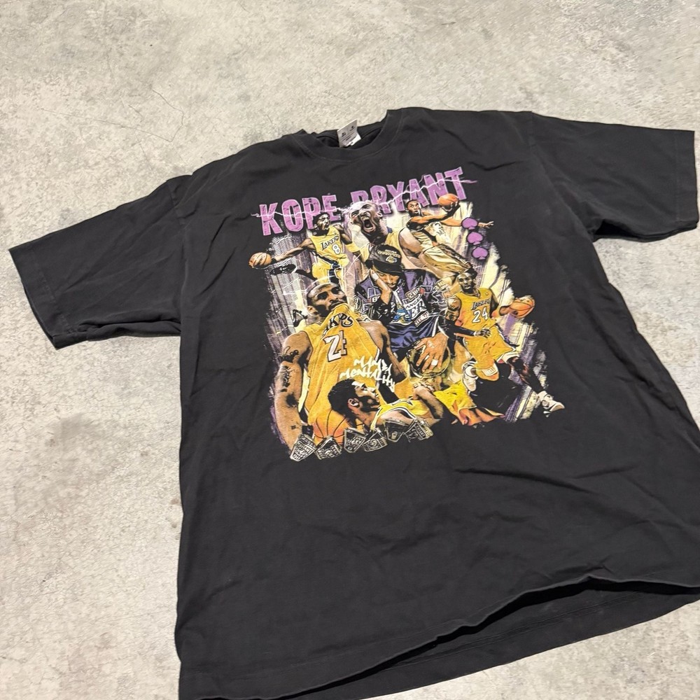 Vintage Kobe Bryant Mamba Mentality Tribute Graphic T-Shirt Size XXL