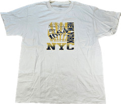 VTG Fruit of the Loom Men’s White Large L New York City Graphic T-Shirt *Dingy