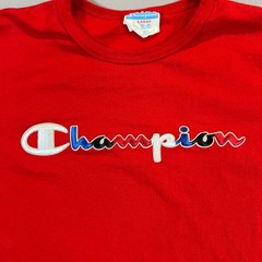 Champion Life Short Sleeve T Shirt Men XL Red Scarlet Cotton Straight Hem Casual