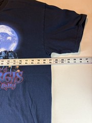 Harley Davidson T-Shirt L Blue Sturgis Wolf Full Moon 2009 Rally Biker Cowboy