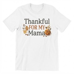 Thankful For My Mama Thanksgiving Autumn Fall Season T-shirt