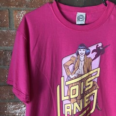 DC Comics Lois Lane Pink T-Shirt Size Large Jerzees Hi Densi-T 