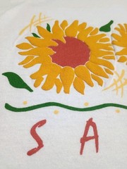 Vintage 90s San Diego Sunflowers T-Shirt Size Large Single Stitch White