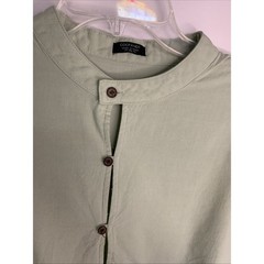 Coofandy Henley Shirt Mens XL Mint Green Button Long Sleeve Soft Pullover Button
