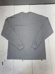 Shaka Wear Streetwear Solid Gray Long Sleeve Crew Neck T shirt Mens Size XL