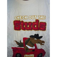 2009 Kansas State Fair Check Out The Studs Horse Shirt 2000s L Large