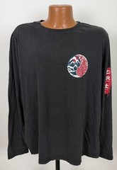 Carbon2Cobalt Shirt Men XL Fire Earth Ying Yang Graphic Long Sleeve Charcoal