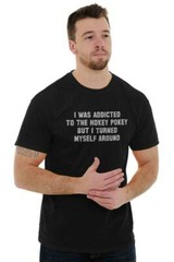 Addicted Hokey Pokey Funny Sarcastic Humor Adult Short Sleeve Crewneck Tee