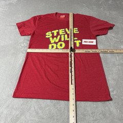 Full Send Steve Will Do It Shirt Mens Small Red Funny Graphic Streetwear Tee