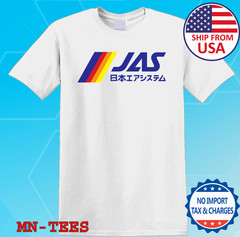 Japan Air System Retro White Size S-5XL