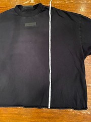 Fear of God Black Wide Cut Off T-Shirt Mens Medium