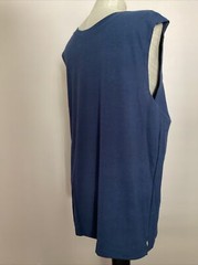 ATHLETIC WORKS DRIWORKS NAVY BLUE TRI BLEND MUSCLE Tank Sz M