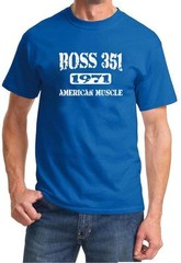 1971 Ford Mustang Boss 351 American Muscle Car Design Tshirt NEW FREE SHIP