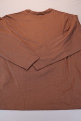 NEW Duluth Trading Co Longtail T Relaxed Long Sleeve Henley T Shirt Brown 4XL