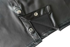Mens PU Leather Side Lace-up Shirts Vest Turn-down Collar Dance Club Crop Tops