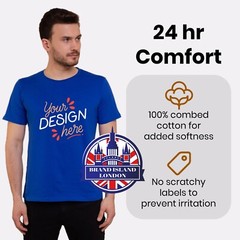 Mens Heavy Blend Plain T-Shirt 100% Cotton High Quality Short Sleeve 5 Pack Gym