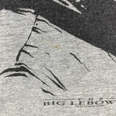 The Big Lebowski Mark It Zero Dude Walter Bowling T Shirt XL Slim Fit Gray FLAW