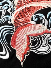 Niepce Men’s Dancing Fish Embroidery Tee Japanese Streetwear T-Shirt