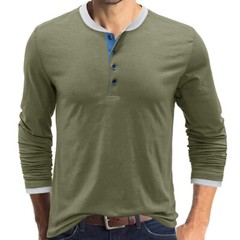 Zonbailon men’s t-shirt crew neck long sleeve men’s inner matching bottom shirt