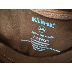 Kuhl Mens XXL Wildfibre Organic Cotton Graphic Tee Black Short Sleeve Shirt