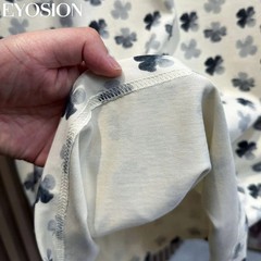 Men’s Floral Print Short Sleeve Cotton T-Shirt Casual Retro Round Neck Tee