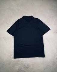 LOUIS VUITTON Men’s Damier Short Sleeve Polo Shirt Navy 100% Cotton Size L