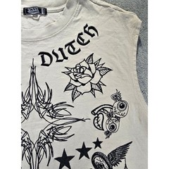 Von Dutch Originals Von Dutch Graphic Sleeveless Tank Top Large Y2K Tattoo Goth