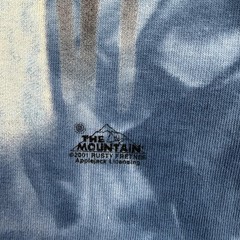 Vintage The Mountain Shirt Mens Large Blue Long Sleeve Wolves Tie Dye Nature Tee