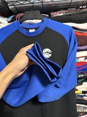 Vintage Nike Long Sleeve Shirt Mens Large Basketball Swoosh Logo Knit Blue Y2K