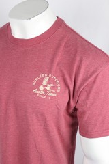 Burlebo Men’s Siganture Short Sleeve T Shirt Duck Graphic Heather Red