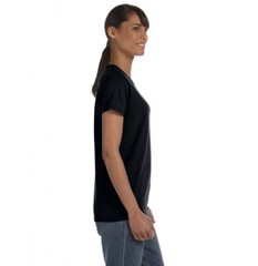 NEW LARGE Black Gildan Heavy Cotton 100% Cotton T-shirt G500 G5000