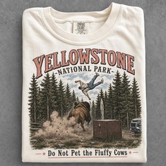 Do Not Pet The Fluffy Cows T-shirt, Yellowstone National Park Comfort Colors Tee