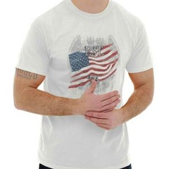 American Flag USA Patriotic United States Adult Short Sleeve Crewneck Tee