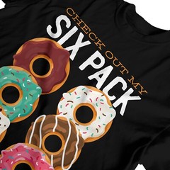 1Tee Mens Check Out My Six Pack Donut Lover T-Shirt