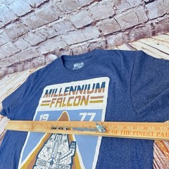Mad Engine Star Wars Men’s Heater Gray Millennium Falcon Short Sleeve T-Shirt XL