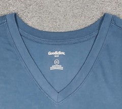 Men’s V Neck T Shirts 2XL Thunderbolt Blue “2 PACK” Goodfellow Short Sleeve