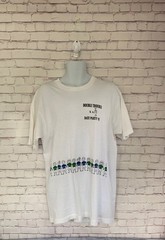 Vintage DOUBLE TROUBLE DATE PARTY white short tee sleeve ’91 unisex size XL