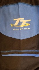 TT Isle of Man 2011 Centenary Motorcycle Race Graphic T-Shirt Black Blue Men’s L