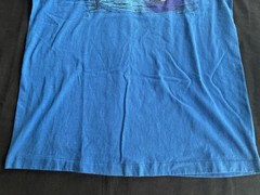 Vintage Sof Tee Mens M Blue T-Shirt Maui Print Made in USA Single Stitch 90s