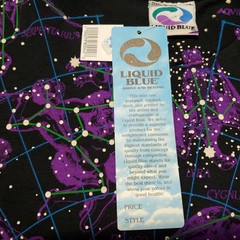 VTG 93 Liquid Blue Disneyland XXL Constellation Astrology Glow Shirt USA NWT AOP