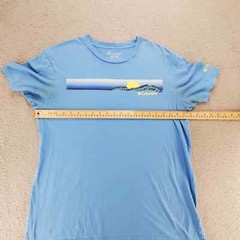 Columbia Shirt Mens Large Blue Active Casual Outdoors Fishing Classic Logo