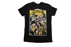 My Hero Academia Class 1A Selfie Graphic Mens Black Anime Shirt NWT Medium