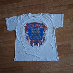 80s LYNYRD SKYNYRD Tribute Tour T Shirt Sz L Made In Usa White Color Cotton