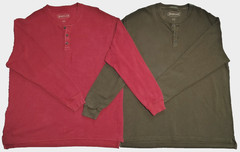 Bundle Lot of 2 Magellan Outdoors Mens XL Classic Fit Thermal Henley Shirt