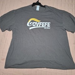 Delta Pro Weight T-Shirt Mens 3XL Covfefe Est 2017 Graphic Short Sleeve Gray