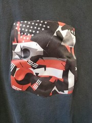 Air Jordan World Wide Black T Shirt Satin Pocket