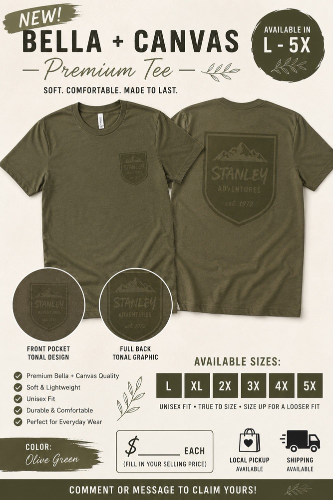Bella + Canvas 3001C Unisex Tee 100% Cotton Short-Sleeve Jersey Stylish T-Shirt
